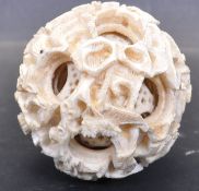 19TH CENTURY CHINESE ORIENTAL IVORY PUZZLE BALL