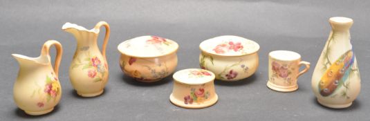 VICTORIAN ROYAL WORCESTER IVORY BLUSH CERAMIC WARES