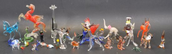 GROUP OF MID 20TH CENTURY STUDIO ART GLASS FIGURINES