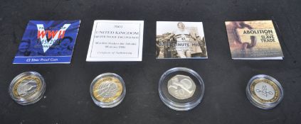 COLLECTION OF FOUR SILVER PROOF COINS