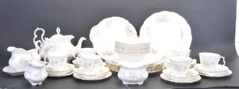 LARGE VINTAGE ROYAL ALBERT HAWORTH BONE CHINA TEA SERVICE AND DINNER SERVICE
