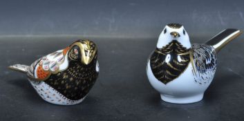 TWO ROYAL CROWN DERBY PAPERWEIGHTS