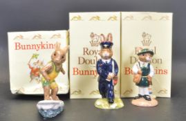 THREE VINTAGE 20TH CENTURY ROYAL DOULTAN BUNNYKINS FIGURINES
