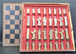 LATE 20TH CENTURY CAST METAL CHESS SET