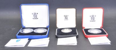 COLLECTION OF FOUR SILVER PIEDFORT COINS