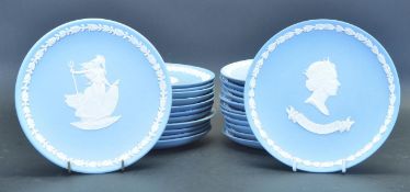 LARGE COLLECTION OF WEDGWOOD JASPERWARE PLATES