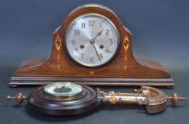 EARLY 20TH CENTURY MANTEL CLOCK & BAROMETER
