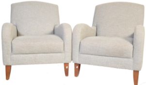 PAIR OF CONTEMPORARY JHOWARD STYLE ARMCHAIRS