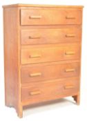 RETRO VINTAGE MID 20TH CENTURY OAK CHEST OF DRAWERS