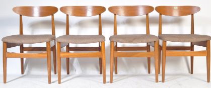 20TH CENTURY DANISH INSPIRED TEAK WOOD DINING CHAIRS