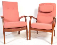 TWO PARKER KNOLL ARMCHAIRS / EASY CHAIRS