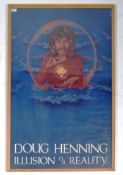 LARGE DOUG HENNING VINTAGE ADVERTISING POSTER