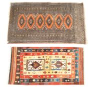 TWO 20TH CENTURY PERSIAN ISLAMIC CARPET RUGS