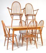 RETRO VINTAGE CIRCA 1970S ERCOL STYLE TABLE AND CHAIRS