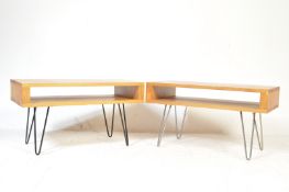 PAIR OF MODERN MINIMALIST MEDIA UNITS