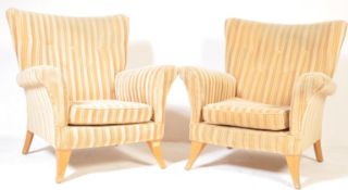 PAIR OF VINTAGE PARKER KNOLL WING BACK ARMCHAIRS