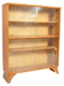 MID 20TH CENTURY TEAK WOOD GLAZED BOOKCASE BY GIBBS