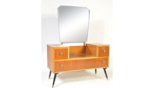 MID CENTURY TEAK WOOD VENEER DRESSING TABLE CHEST