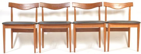4 MID 20TH CENTURY DANISH INSPIRED TEAK DINING CHAIRS