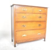 1920'S ARTS & CRAFTS OAK TALL CHEST OF DRAWERS