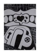 SICKBOY (BRITISH, B.1980) TEMPLE GREYSCALE BKGD, 2021