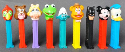 COLLECTION OF VINTAGE PEZ DISPENSERS - BATMAN, MUPPETS ETC