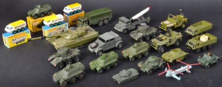 LARGE COLLECTION OF ASSORTED VINTAGE DIECAST MILITARY VEHICLES