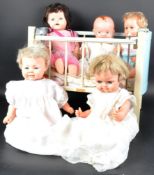 COLLECTION OF ASSORTED VINTAGE HARD PLASTIC & RUBBER DOLLS