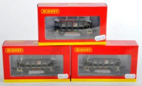 THREE HORNBY 00 GAUGE MODEL RAILWAY ROLLING STOCK WAGONS