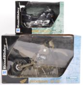TWO NEW RAY ROADRIDER DIECAST MODEL MOTORCYCLES