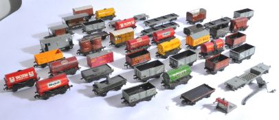 COLLECTION OF ASSORTED HORNBY 00 GAUGE TINPLATE WAGONS
