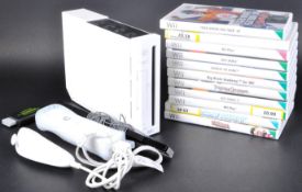 NINTENDO WII CONSOLE, CONTROLLERS AND A COLLECTION OF GAMES