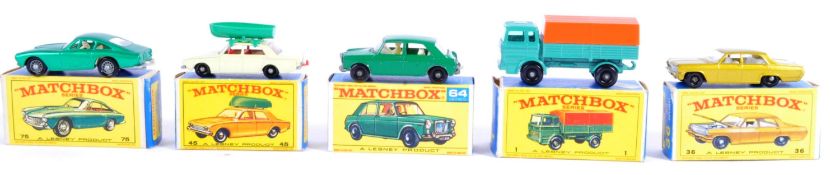 COLLECTION OF X5 ORIGINAL VINTAGE MATCHBOX LESNEY DIECAST MODELS