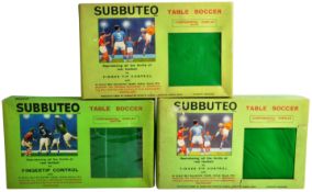 COLLECTION OF X3 ORIGINAL VINTAGE SUBBUTEO TABLE TOP FOOTBALL SETS