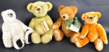COLLECTION OF X4 ASSORTED SOFT TOY TEDDY BEARS