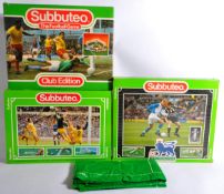 COLLECTION OF X3 VINTAGE SUBBUTEO TABLE TOP FOOTBALL SETS