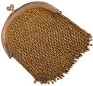 EDWARDIAN 9CT GOLD STAMPED LADIES MESH PURSE