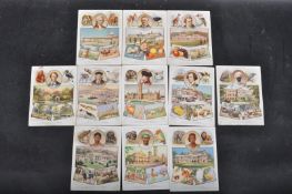 GROUP OF 11 EARLY 20TH CENTURY W.D. & H.O. WILLS - BRITISH EMPIRE P SIZE CIGARETTE CARDS