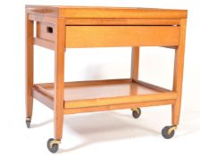RETRO VINTAGE 1960S TEAK WOOD DRINKS / COCKTAIL TROLLEY