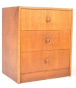 1960’S OAK PEDESTAL CHEST OF DRAWERS BY HERBERT E GIBBS