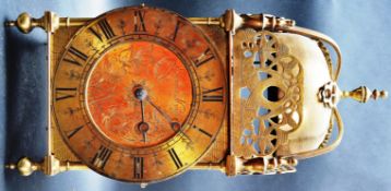 EARLY 20TH CENTURY THOMAS MUDGE BRASS LANTERN CLOCK