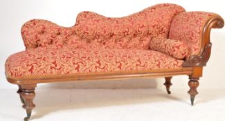 VICTORIAN 19TH CENTURY MAHOGANY CHAISE LONGUE DAY BED