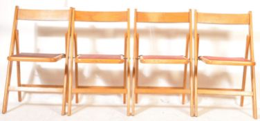SET OF FOUR RETRO VINTAGE 20TH CENTURY FOLDING CHAIRS