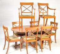 GEORGE III REVIVAL MAHOGANY DINING ROOM SUITE