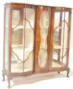 1950's MID 20TH CENTURY WALNUT VENEER CHINA DISPLAY CABINET