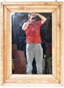 LARGE VINTAGE 20TH CENTURY WALL HANGING MIRROR
