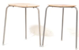 ARNE JACOBSEN DANISH PAIR OF 20TH CENTURY DOT STOOLS