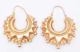 HALLMARKED 9CT GOLD CREOLE HOOP EARRINGS