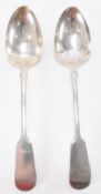 PAIR OF JOSIAH WILLIAMS & CO SILVER HALLMARKED SERVING SPOONS