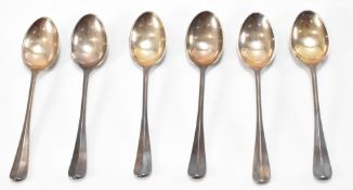 SET OF SIX SILVER HALLMARKED TEASPOONS